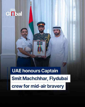 UAE Honours Indian Pilot Captain Smit Machchhar With Top Award After Heroic Mid-Air Save! 🎖️✈️