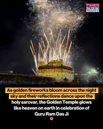 ✨ Golden Temple Goes Full Fairytale Mode With Breathtaking Fireworks for Guru Ram Das Ji's Prakash Purab! 🎆